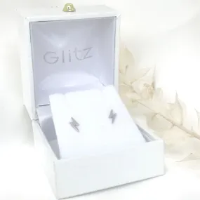 10k Gold Lightning Bolt Mini Stud Earrings