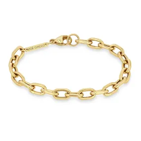 14k Extra Large Square Oval Link Chain Bracelet