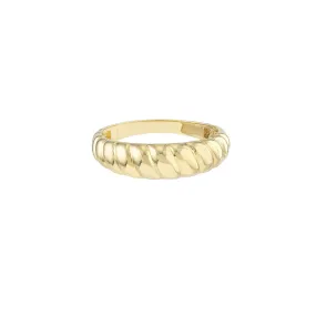 14K Yellow Gold Croissant Ring