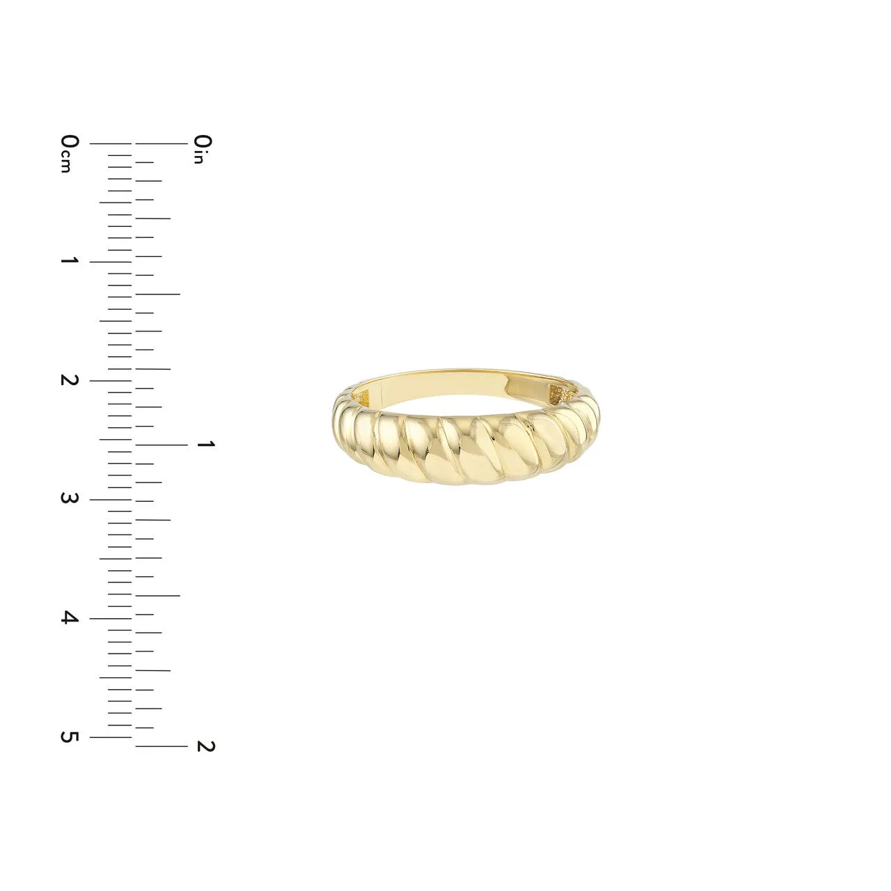 14K Yellow Gold Croissant Ring