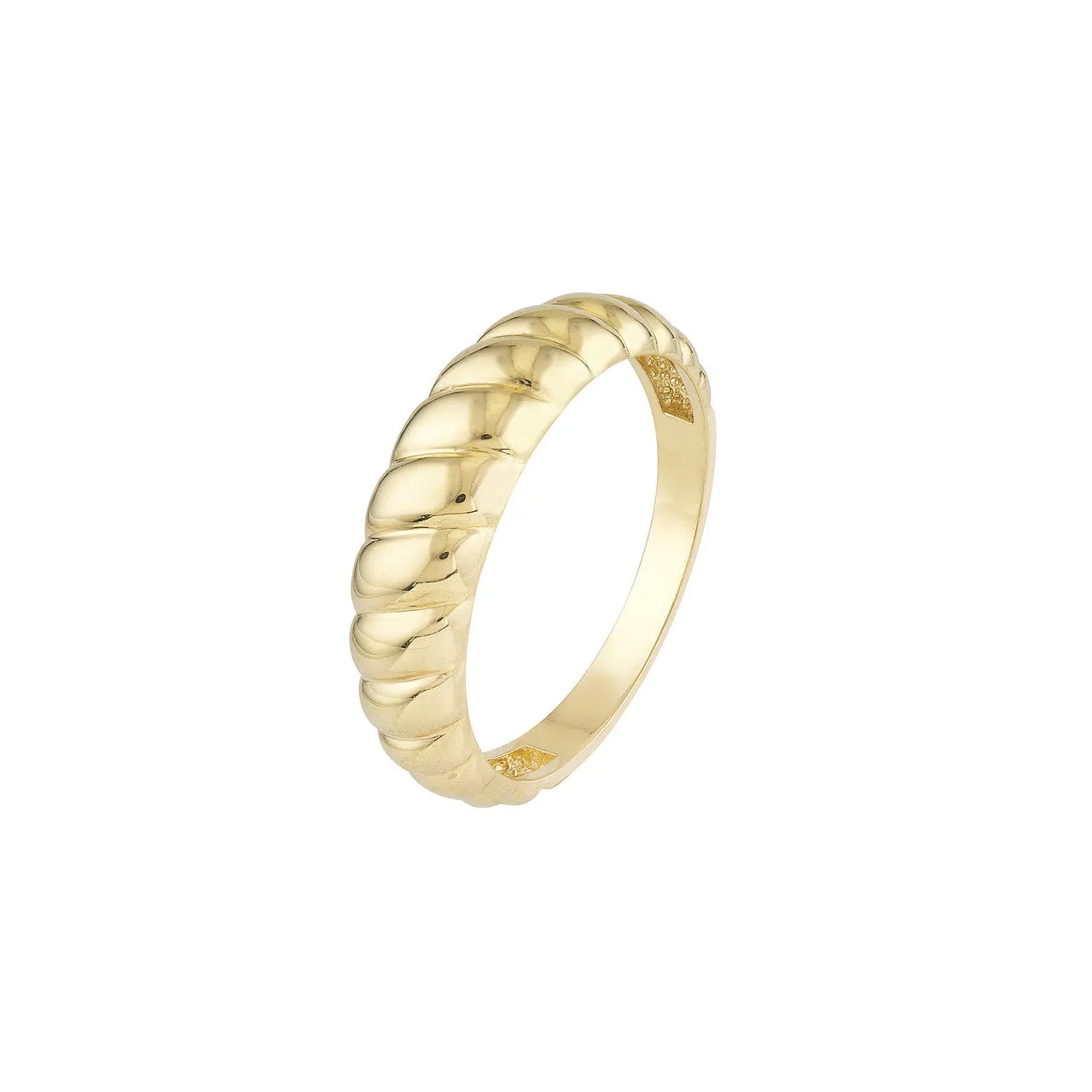 14K Yellow Gold Croissant Ring