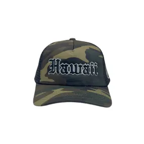 808ALLDAY Camo OE Hawaii Embroidered Trucker