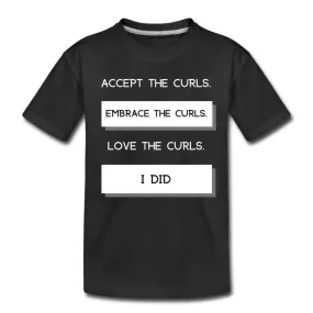 Accept The Curls Girls Youth T-Shirt