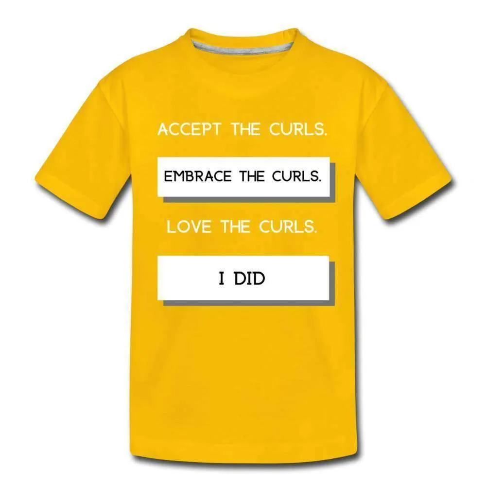 Accept The Curls Girls Youth T-Shirt