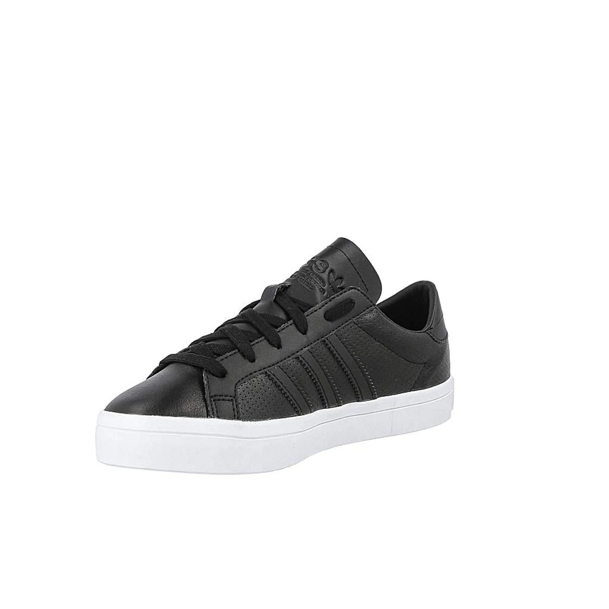 Adidas Court Vantage Mens Black Leather Trainers