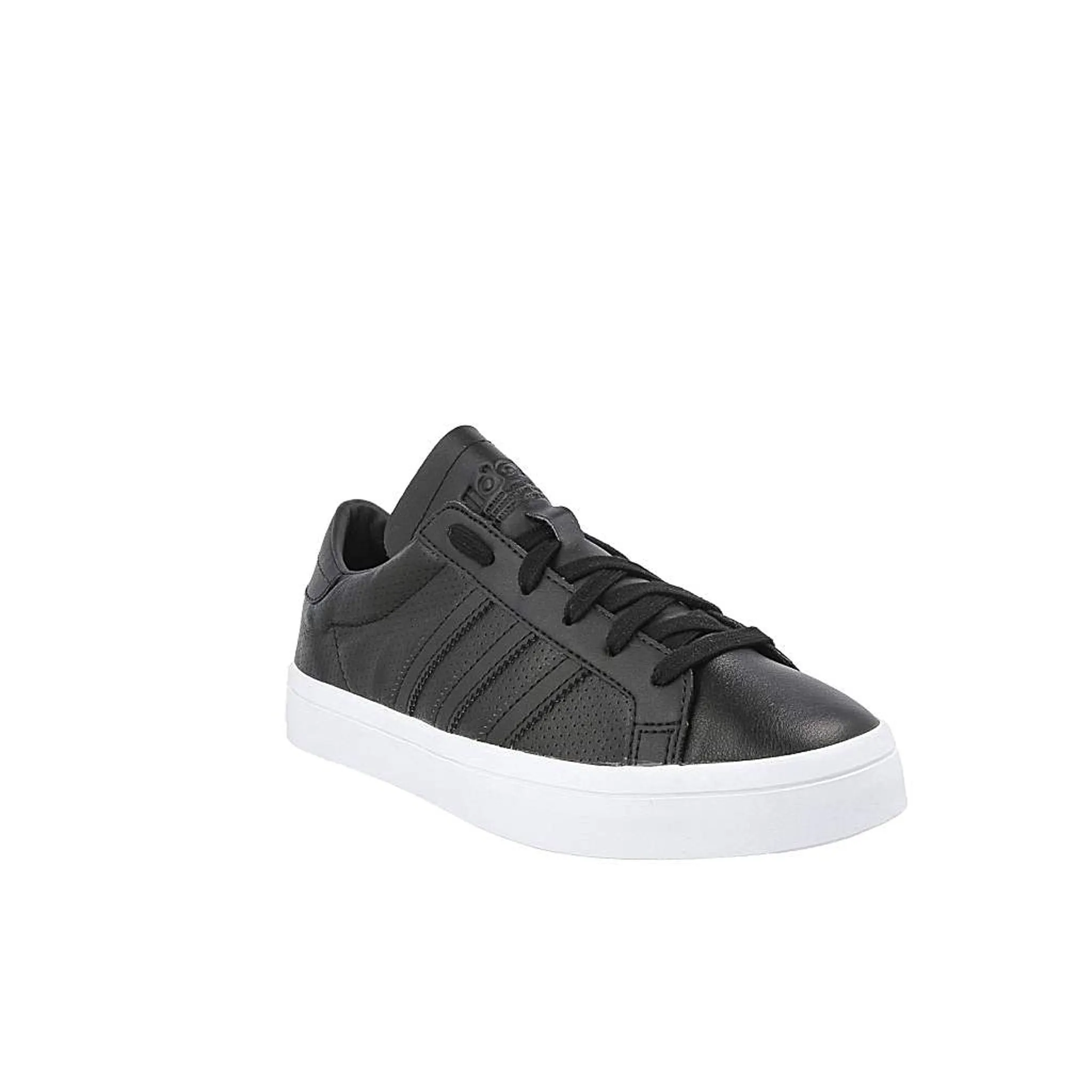 Adidas Court Vantage Mens Black Leather Trainers