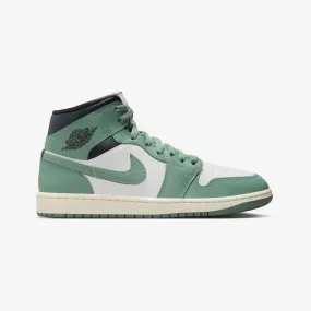 AIR JORDAN 1 MID 'SAIL/JADE SMOKE-ANTHRACITE'