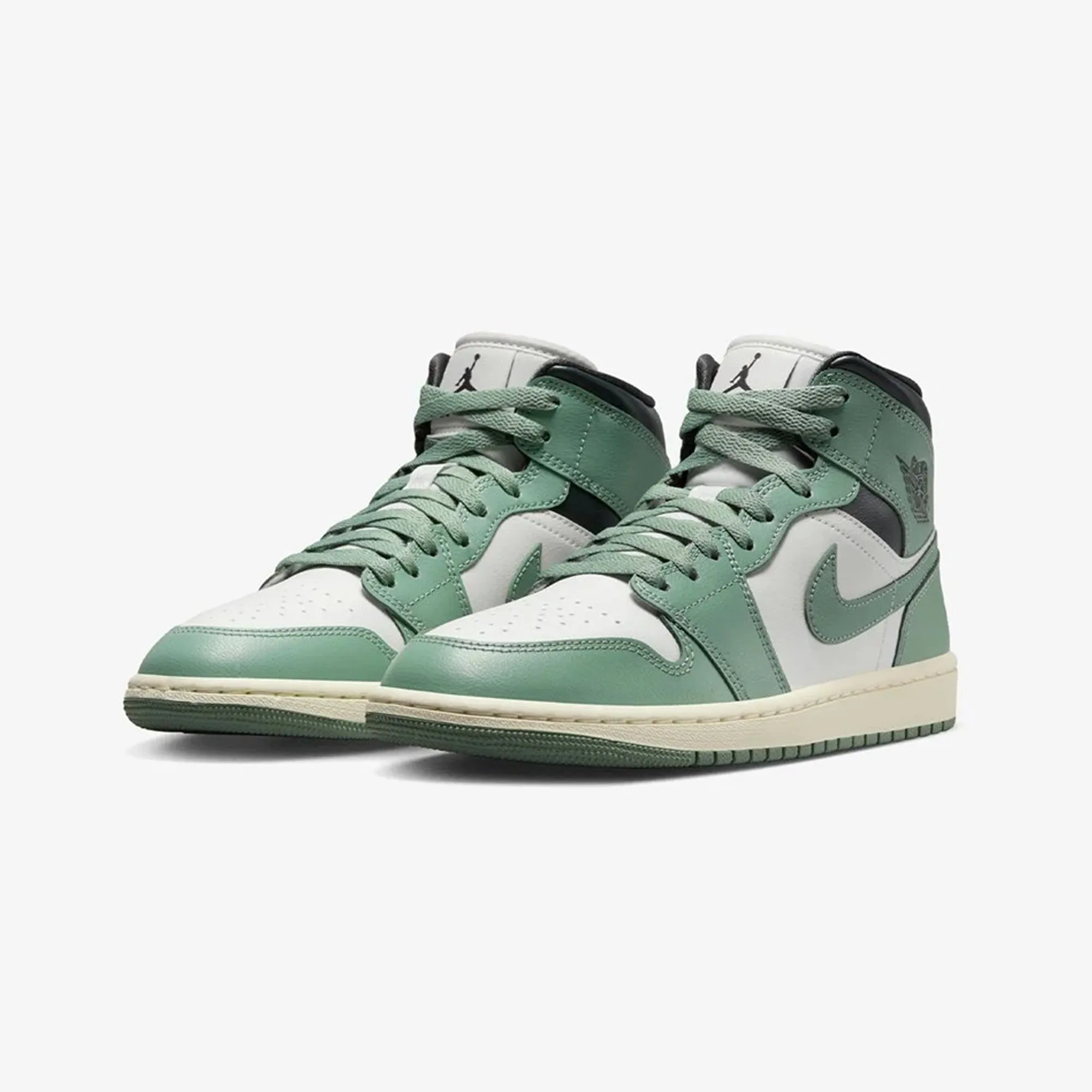 AIR JORDAN 1 MID 'SAIL/JADE SMOKE-ANTHRACITE'