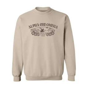 Alpha Chi Omega Coastal Trails Heavy Blend Crewneck Sweatshirt