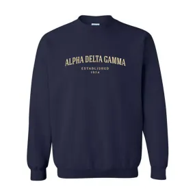 Alpha Delta Gamma Ivy League Crewneck Sweatshirt