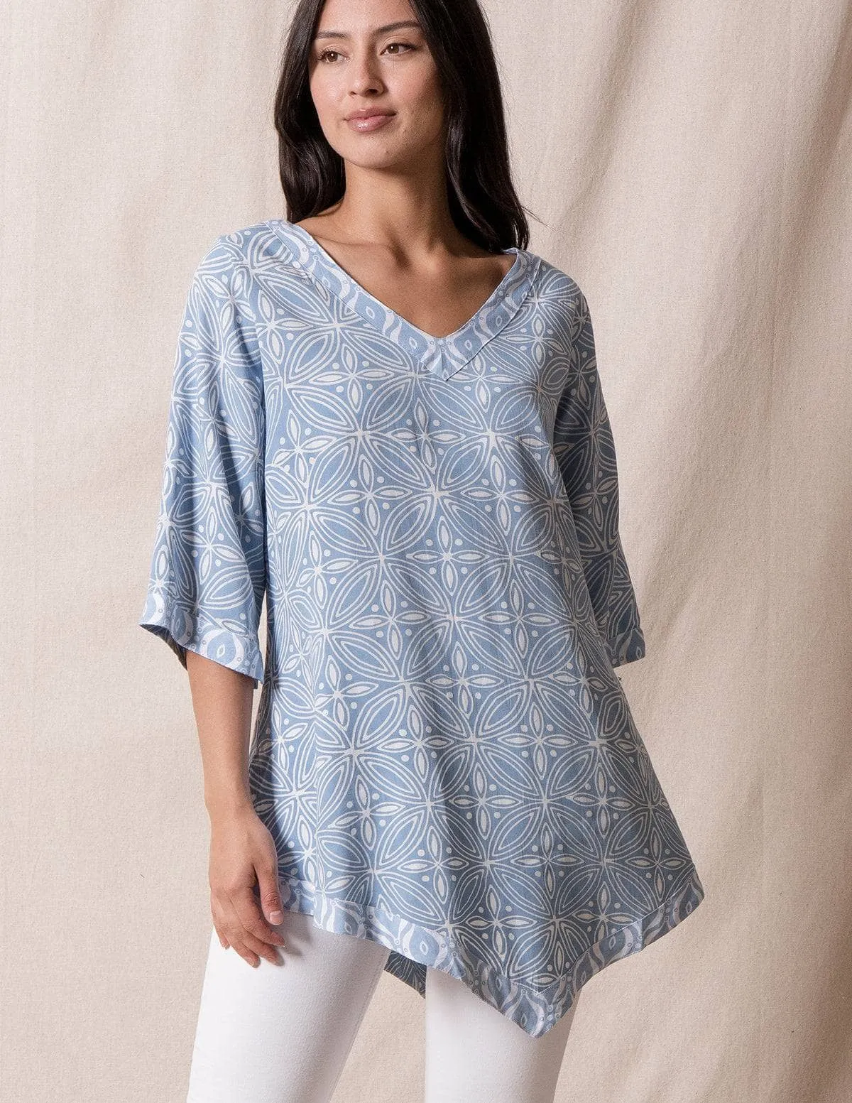 Amari Batik Tunic - Indigo