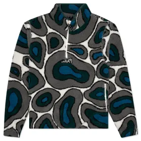 Amethist Geode Polar Fleece Pullover - Stone Blue