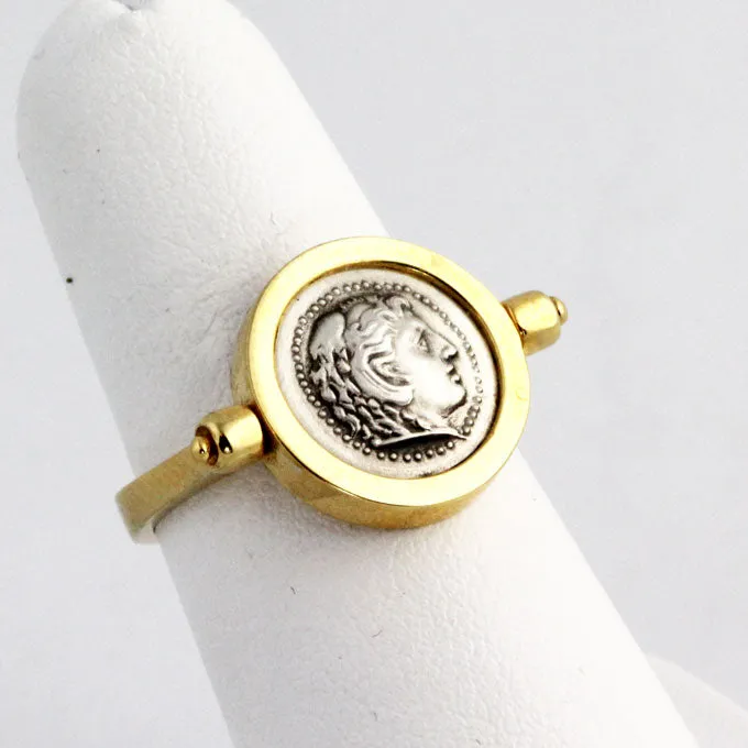 Archaic Fame Swivel 14K Gold Ring