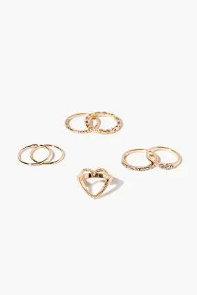 Assorted Heart Ring Set