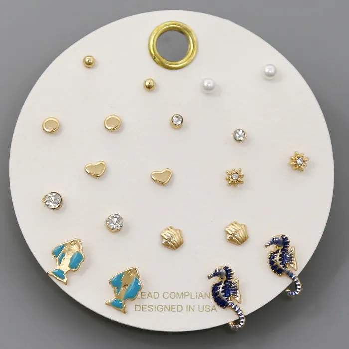 Assorted Stud Earring Set