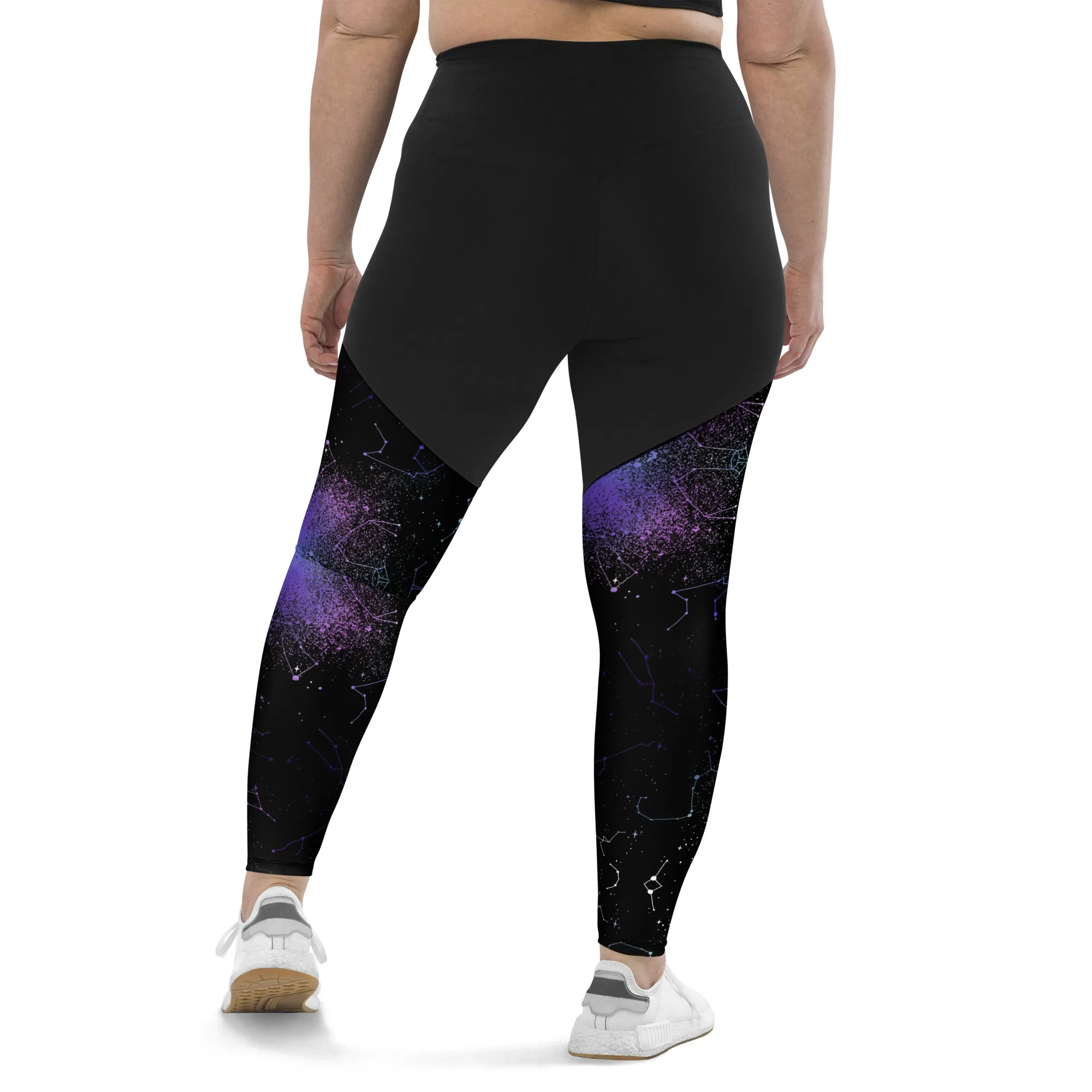 Aurora Sports Leggings - Slimming Effect Compression Fabric with Bum-lift cut - UPF 50 Protection Vegan Activewear