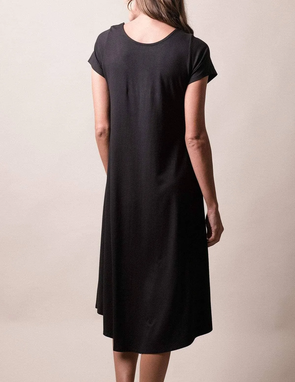 Bamboo Swing Dress - Black