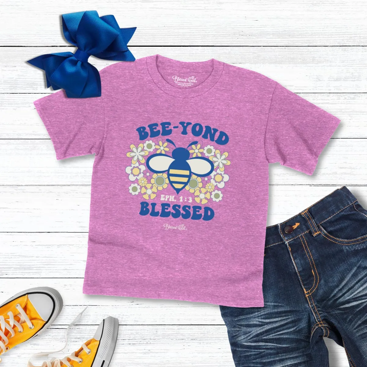 Blessed Girl Kids T-Shirt All You Need Is Love BeeYond