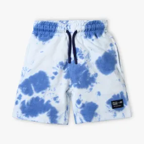 Boy's Regular Fit Tie - Dye Mid Rise Shorts