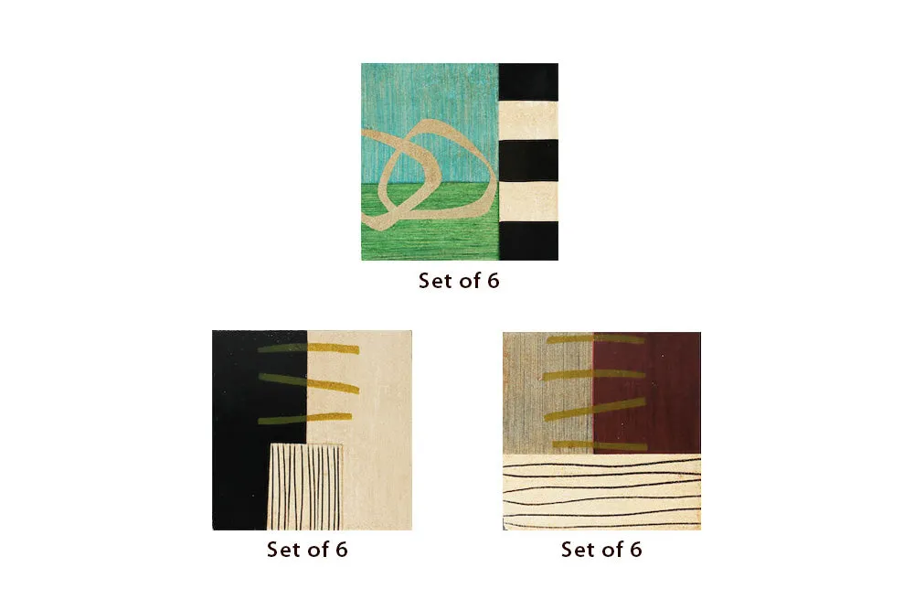 Brazilian Home Collection, Recycled Wood Coasters, Set of 6