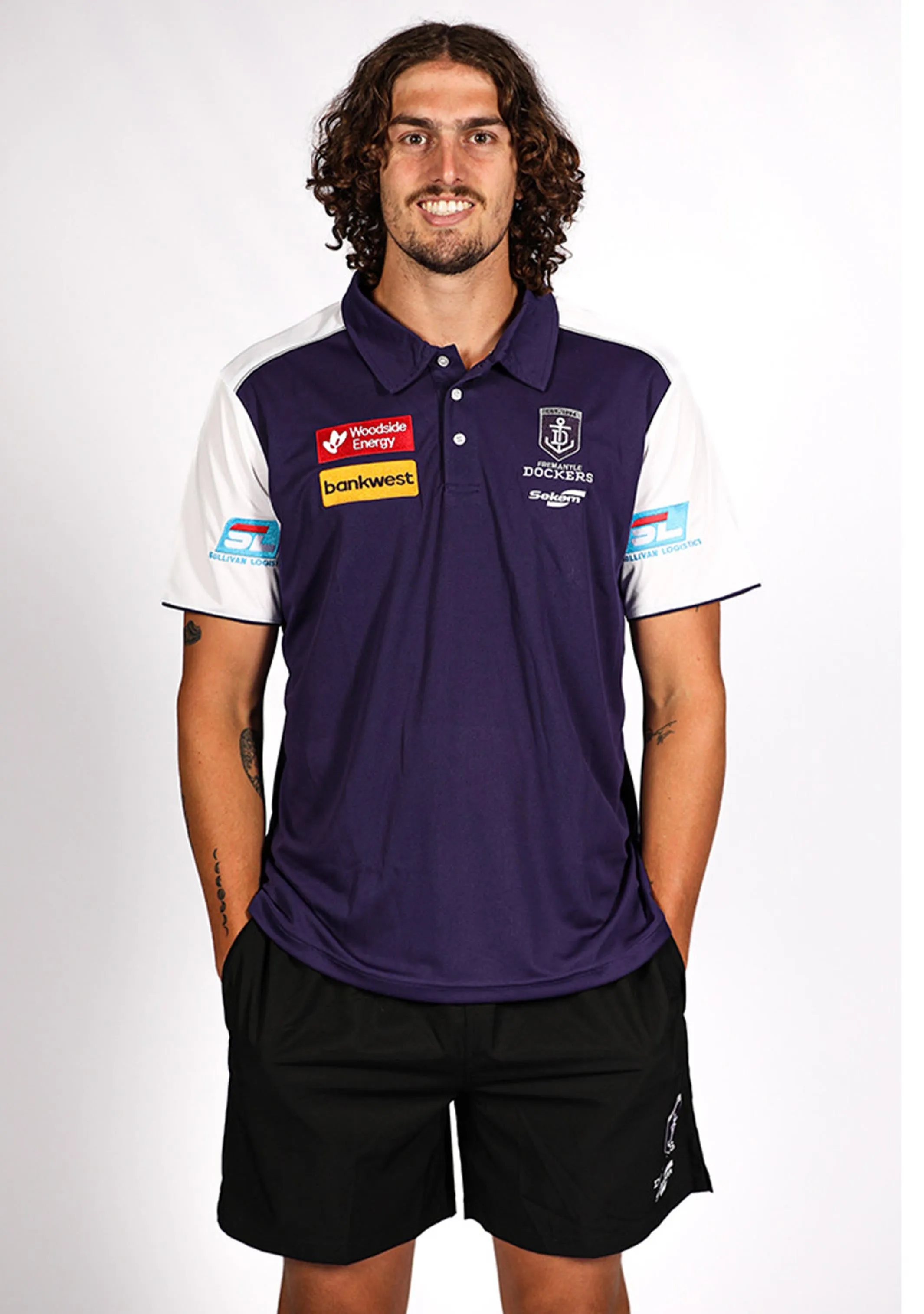 Burley Sekem Adult Fremantle Dockers Players Polo Shirt <BR> 93F011M09