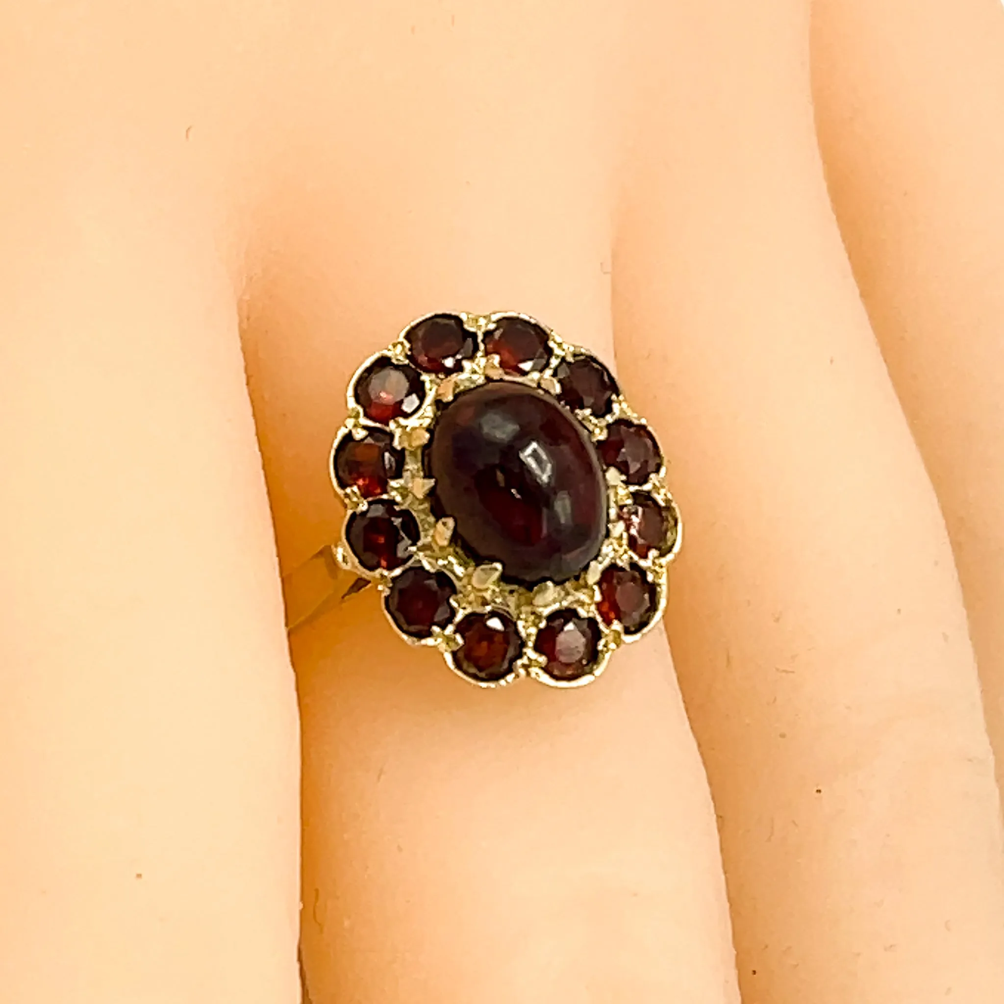 Cabochon Garnet Estate Ring