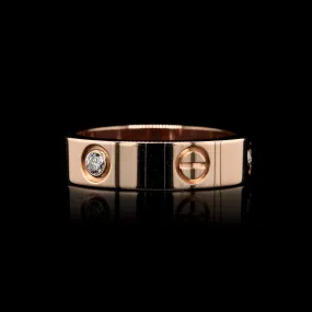 Cartier 18K Rose Gold Estate Diamond Love Ring