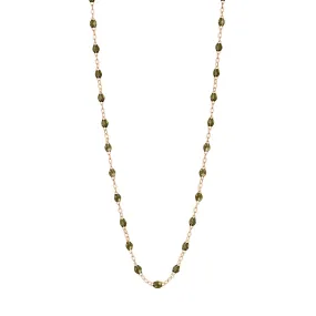 Classic Gigi Khaki necklace, Rose Gold, 17.7"