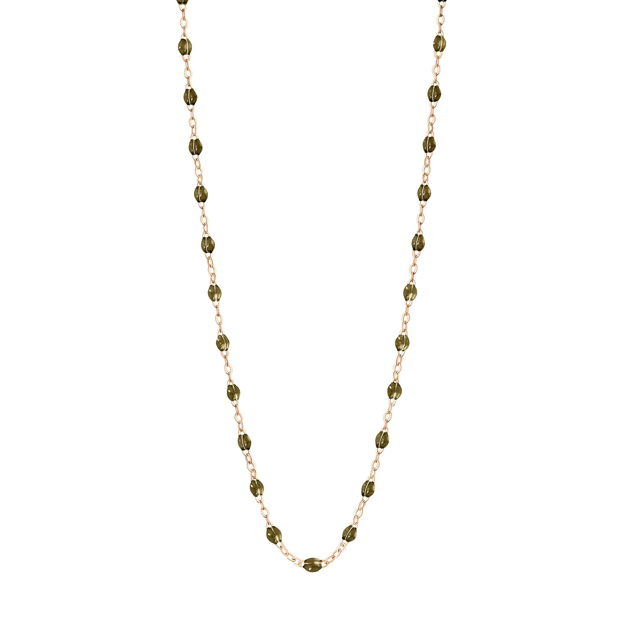 Classic Gigi Khaki necklace, Rose Gold, 17.7"