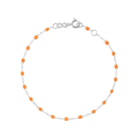 Classic Gigi Orange bracelet, White Gold, 6.7"