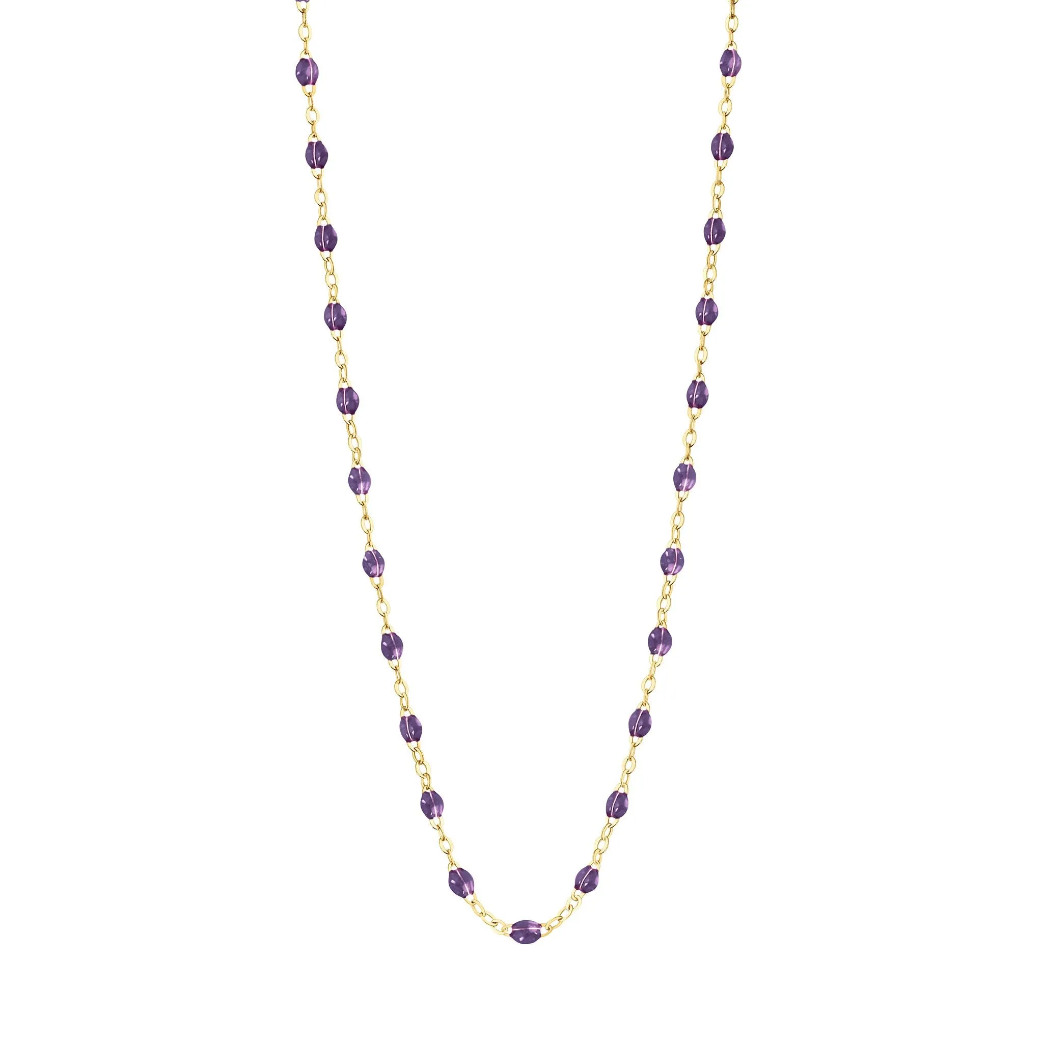 Classic Gigi Violet necklace, yellow gold, 16.5"