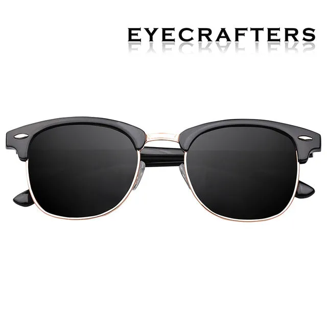 Classic Half Metal Frame Polarized Sunglasses Men Women