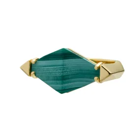 DECO ROMBO MALACHITE RING