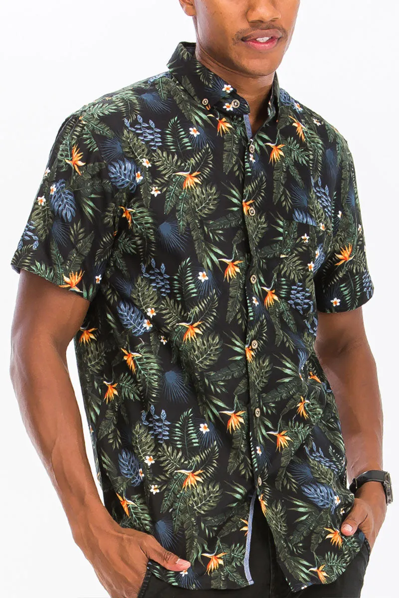 Digital Print Hawaiian Short Sleeve Shirt