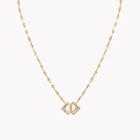 Double Glow Diamond Necklace