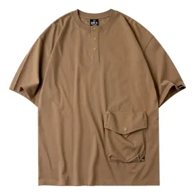 DPLS 3-BUTTON POCKET CLASSIC TEE-KHAKI