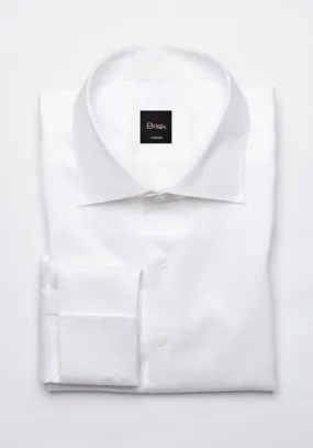 EGYPTIAN WHITE TWILL CLASSIC HIGH COLLAR - FRENCH CUFFS