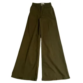 Frame £270 Olive Le Palazzo Wide Leg Trousers 25