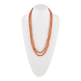 Immeasurable Orange Jade Bead Necklace