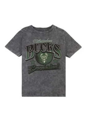 Juvenile Outerstuff Mineral Wash Milwaukee Bucks T-Shirt