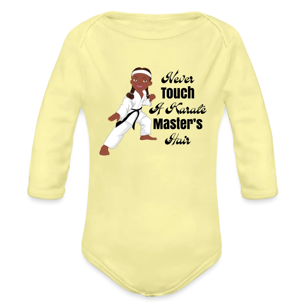 Karate Master Organic Long Sleeve Baby Bodysuit