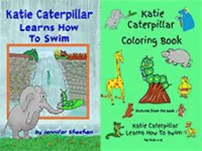 Katie Caterpillar Learns How to Swim and an Katie Caterpillar activity book.