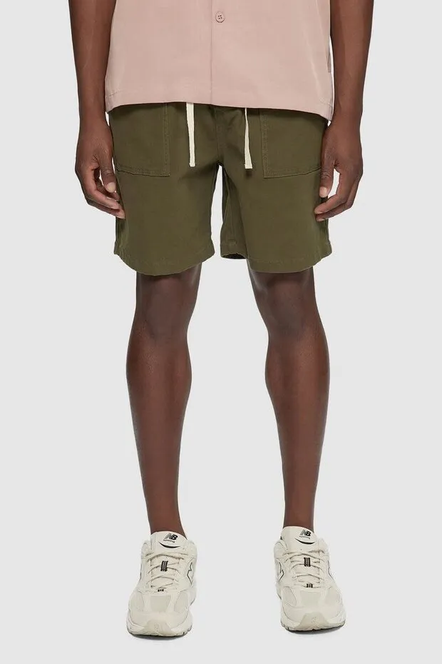 KUWALLA PATCH POCKET SHORT OLIVE