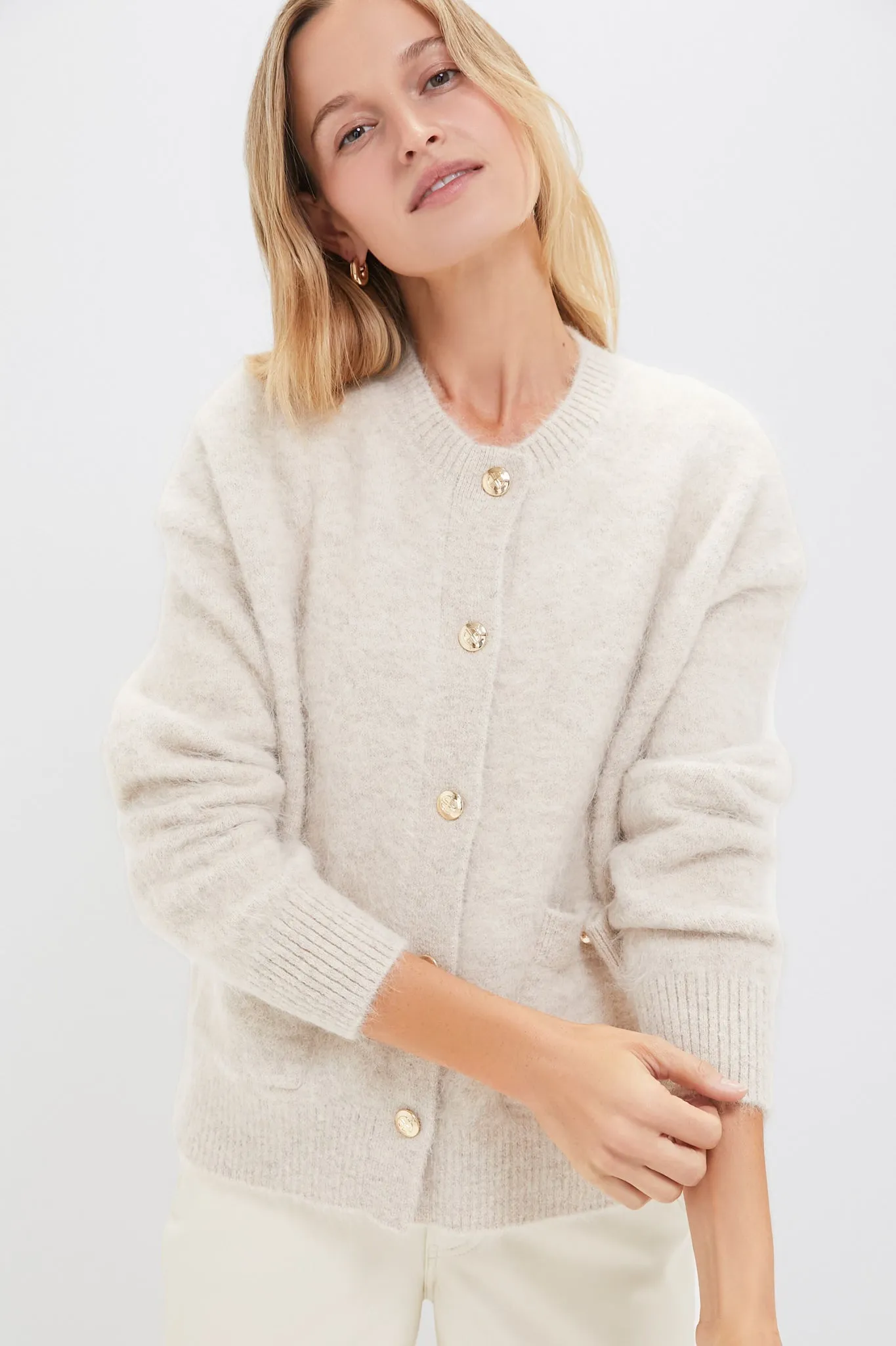 Light Oat Bobbie Cardigan