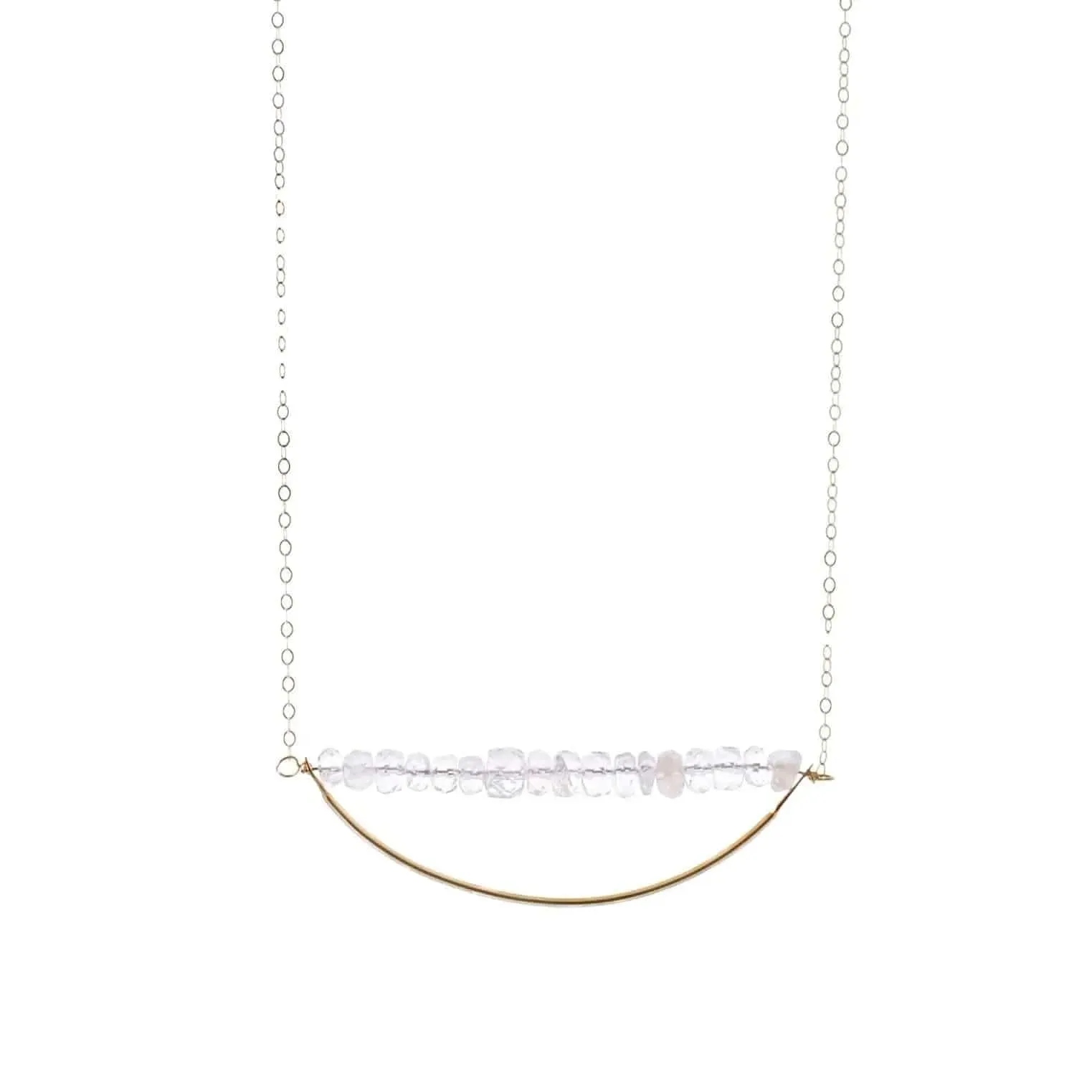 Marin Gemstone Bar Gold Fill Necklace