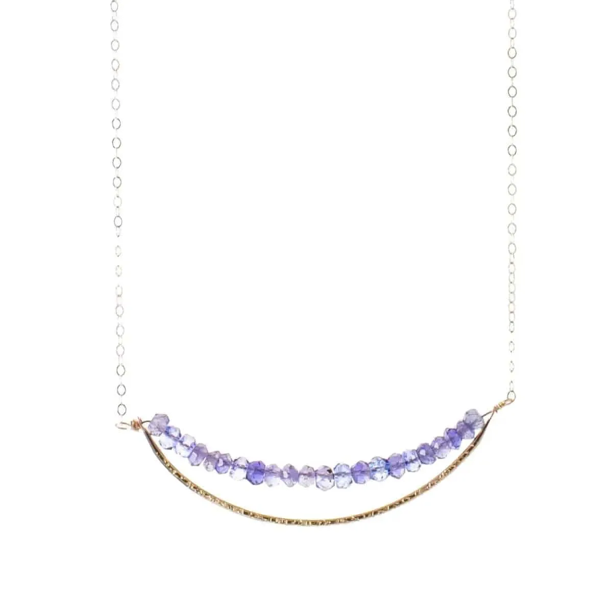 Marin Gemstone Bar Gold Fill Necklace