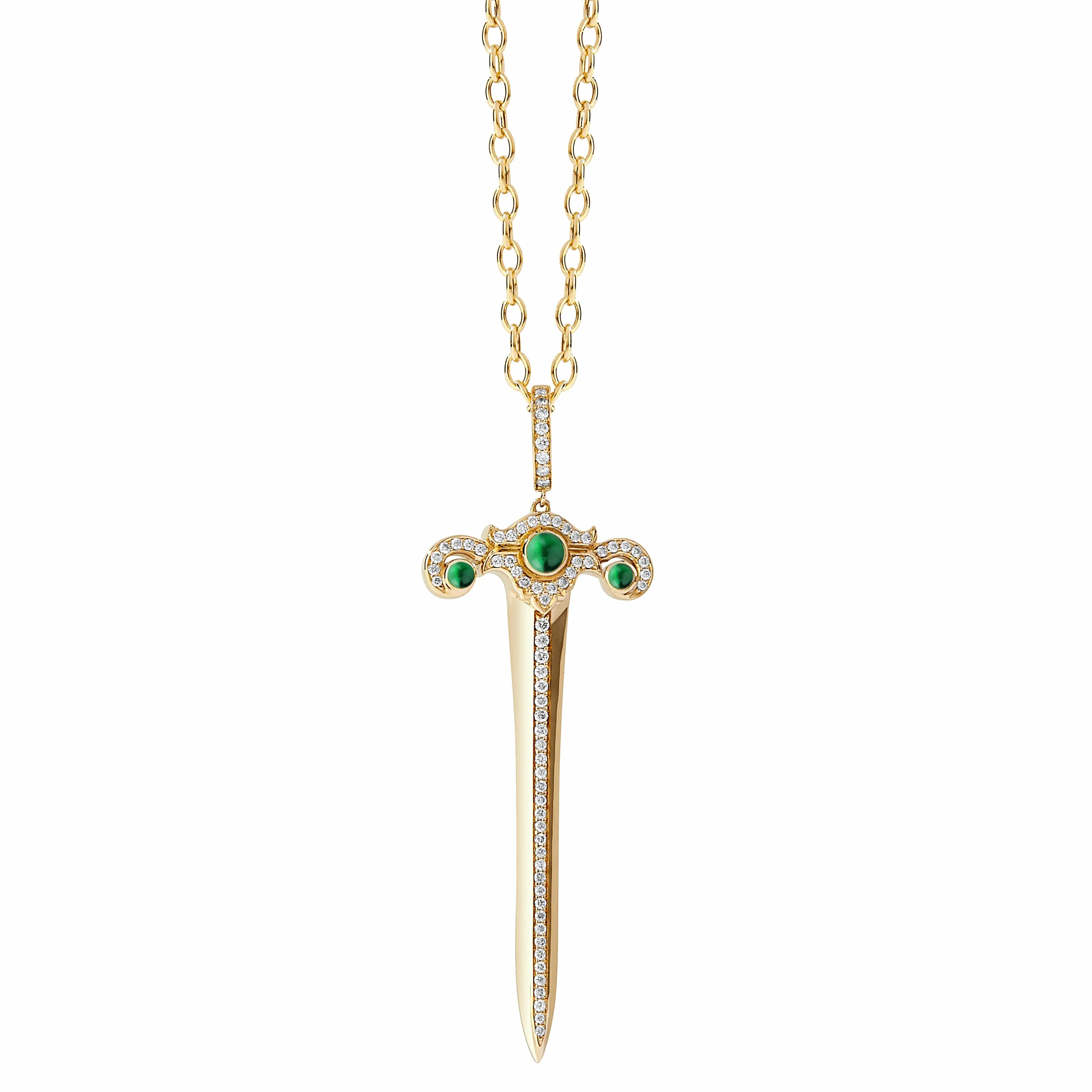 Mogul Gemstone Sword Pendant