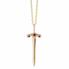 Mogul Gemstone Sword Pendant