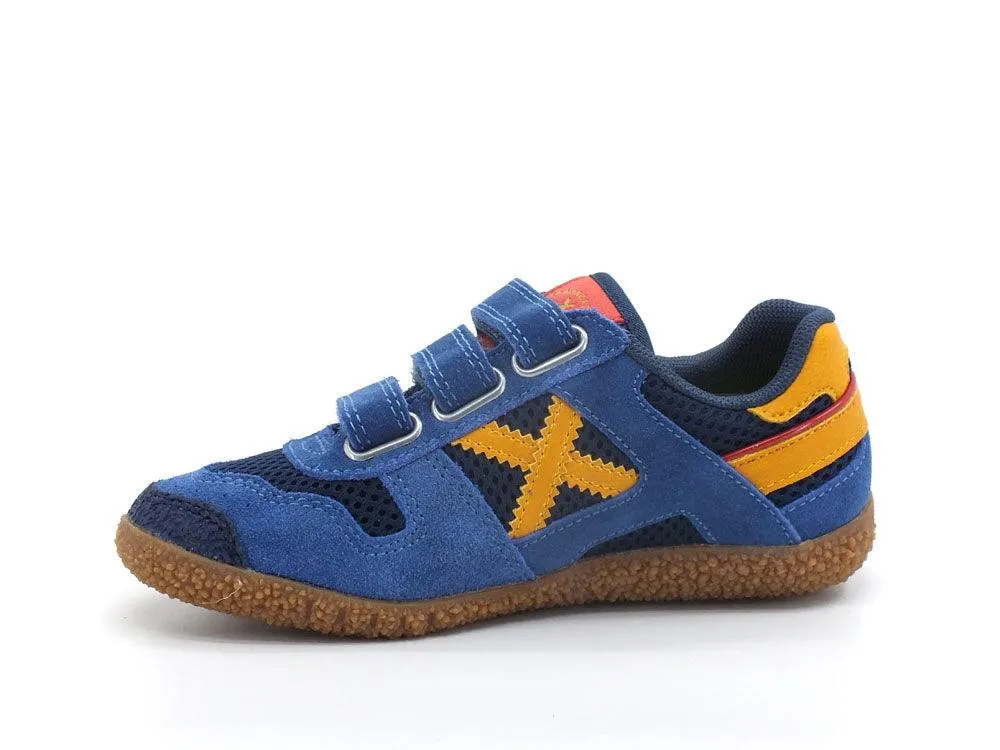 MUNICH Mini Goal Vco 1543 Sneaker Strappi Blue Yellow 8128543