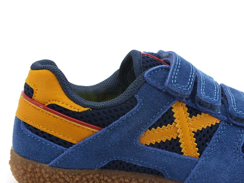 MUNICH Mini Goal Vco 1543 Sneaker Strappi Blue Yellow 8128543